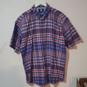 Twenty Men's Purple and Blue Plaid Shirt